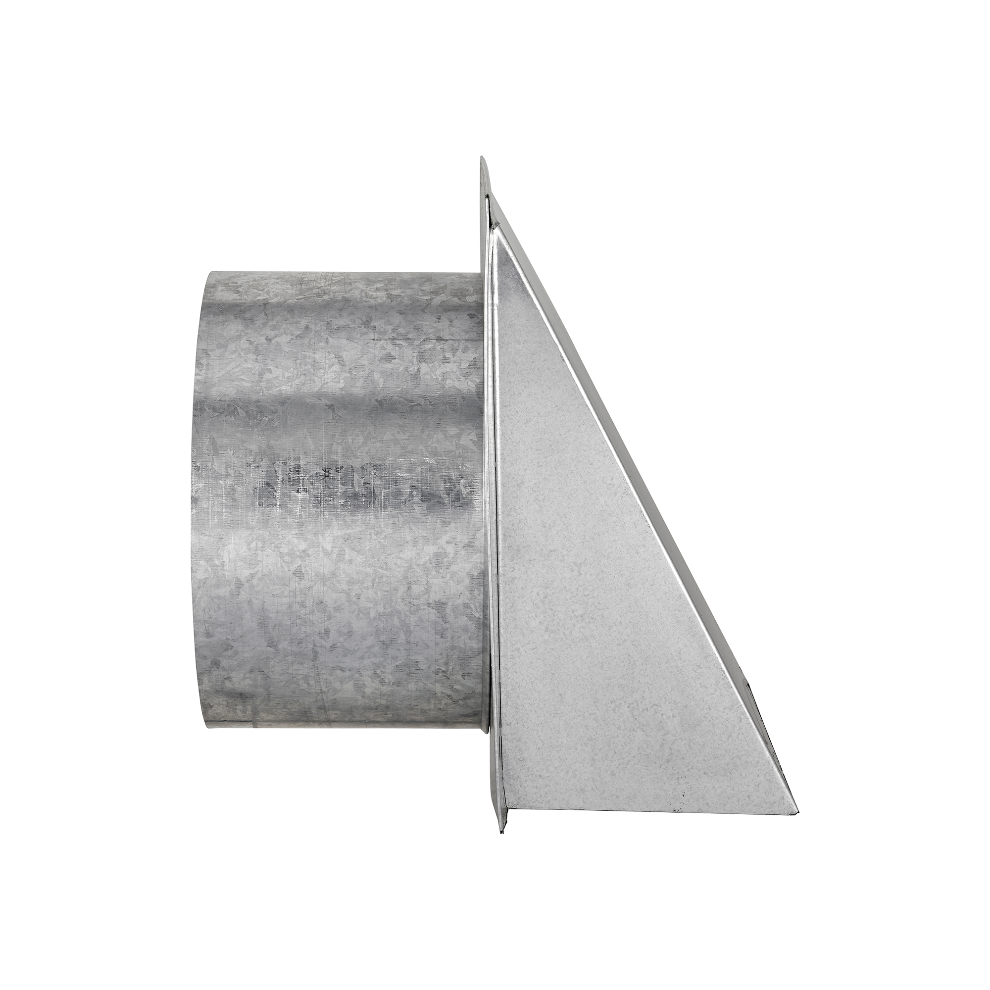 587GS-6-05 Galvanized Steel Wall Exhaust Hood Exhaust Vent - Spring Damper - Screen - 6 inch Pipe - Side