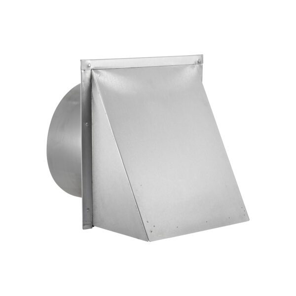 Aluminum Wall Exhaust Hood Exhaust Vent - Spring Damper - Screen - 6 inch Pipe - Angle