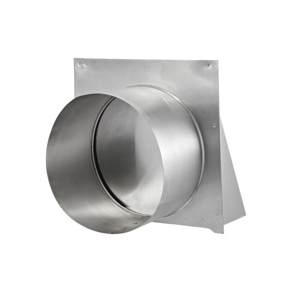Aluminum Wall Exhaust Hood Exhaust Vent - Spring Damper - Screen - 6 inch Pipe - Back