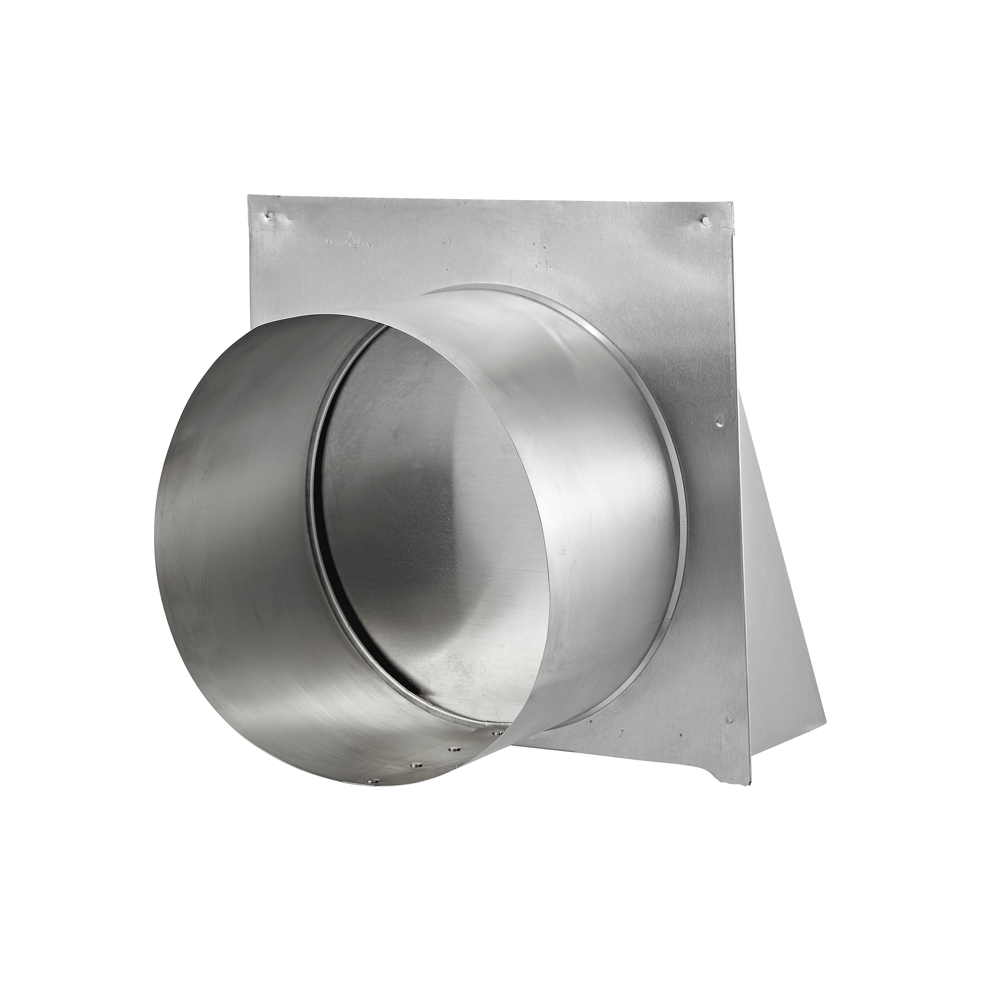 587S-6-05 Aluminum Wall Exhaust Hood Exhaust Vent - Spring Damper - Screen - 6 inch Pipe - Back