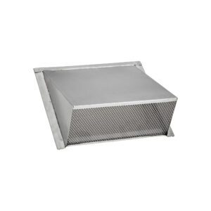 Aluminum Wall Exhaust Hood Exhaust Vent - Spring Damper - Screen - Flush Mount - Closed