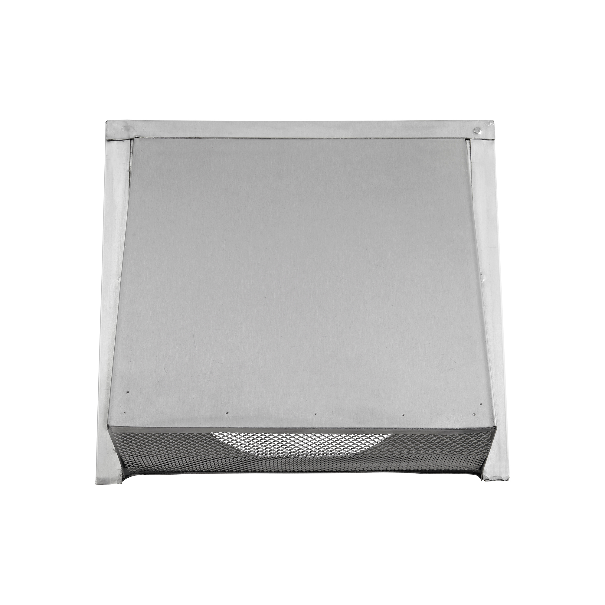 587SNT-03 Aluminum Wall Exhaust Hood Exhaust Vent - Spring Damper - Screen - Flush Mount - Front