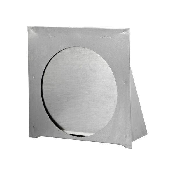 Aluminum Wall Exhaust Hood Exhaust Vent - Spring Damper - Screen - Flush Mount - Back