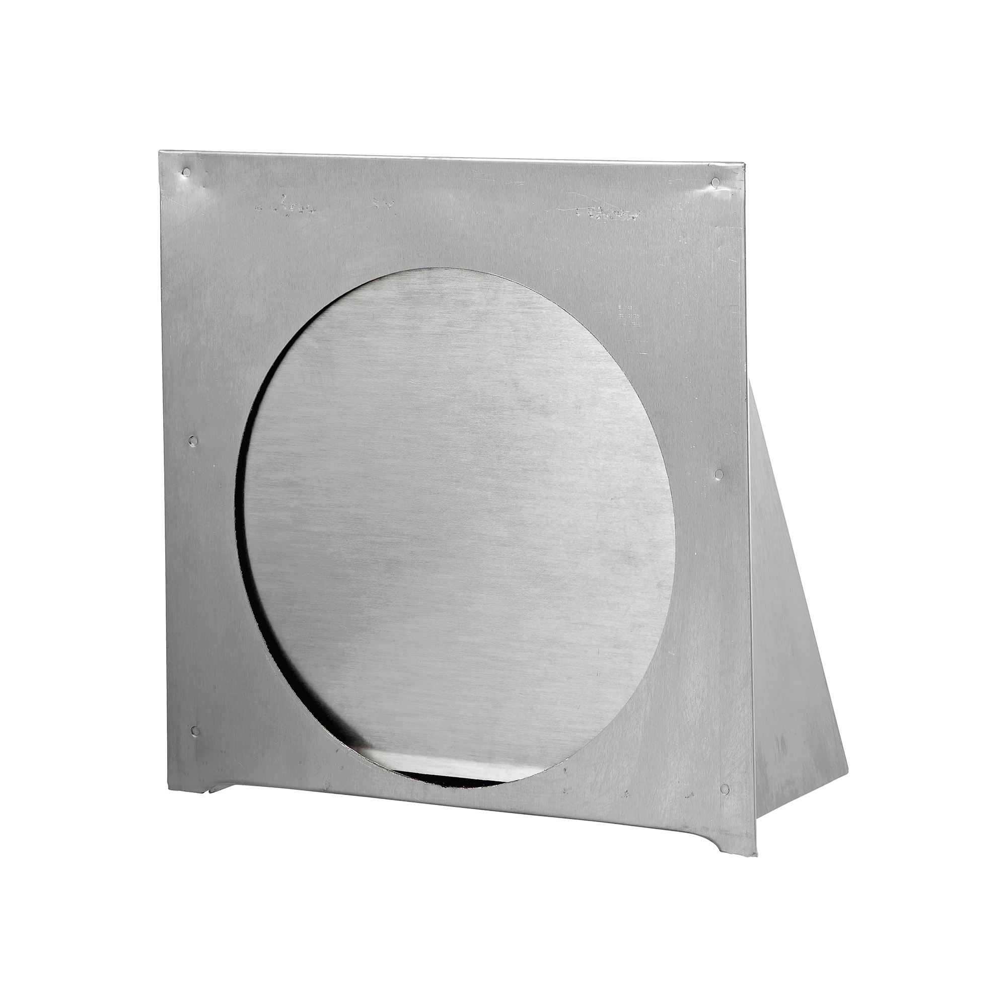 587SNT-06 Aluminum Wall Exhaust Hood Exhaust Vent - Spring Damper - Screen - Flush Mount - Back