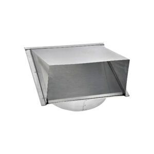 Galvanized Steel Wall Exhaust Hood Exhaust Vent - Spring Damper - 3 inch Pipe - Closed