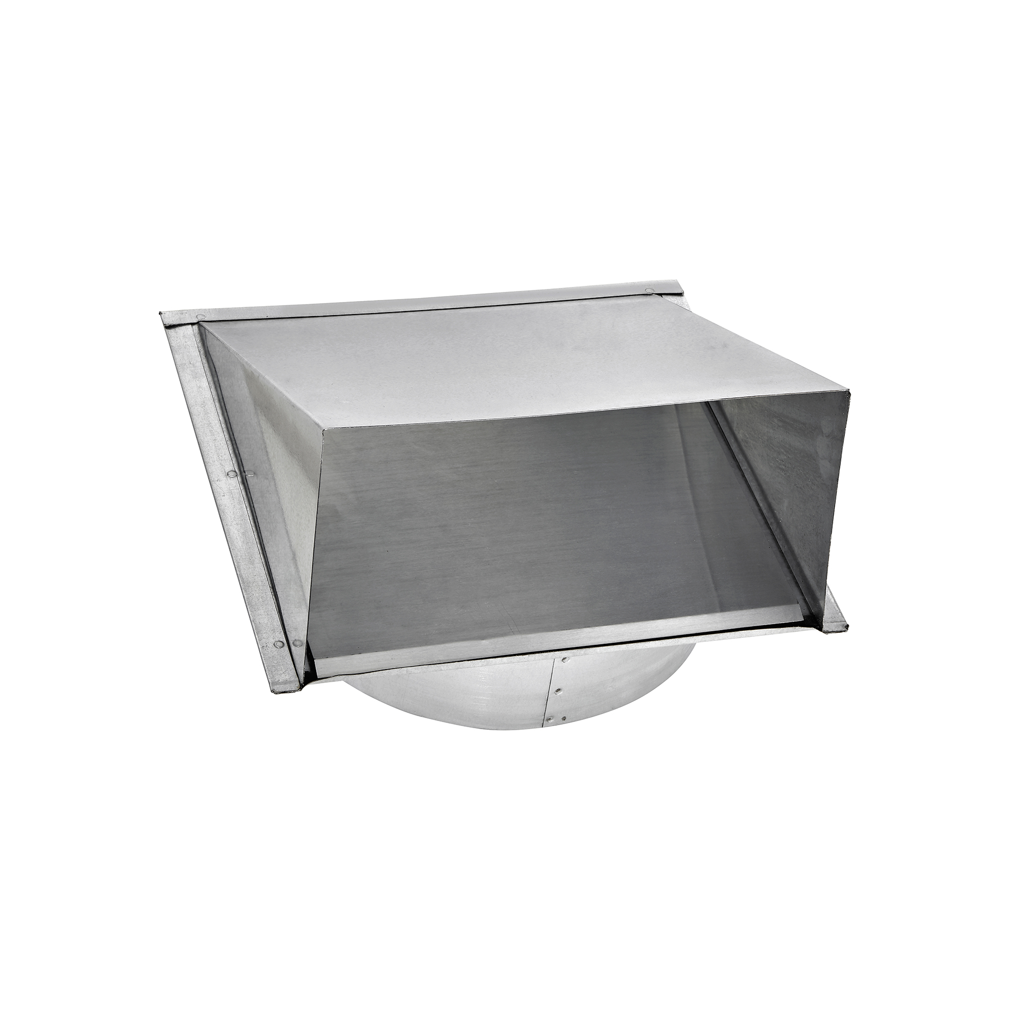 588G-02 Galvanized Steel Wall Exhaust Hood Exhaust Vent - Spring Damper - 3 inch Pipe - Closed
