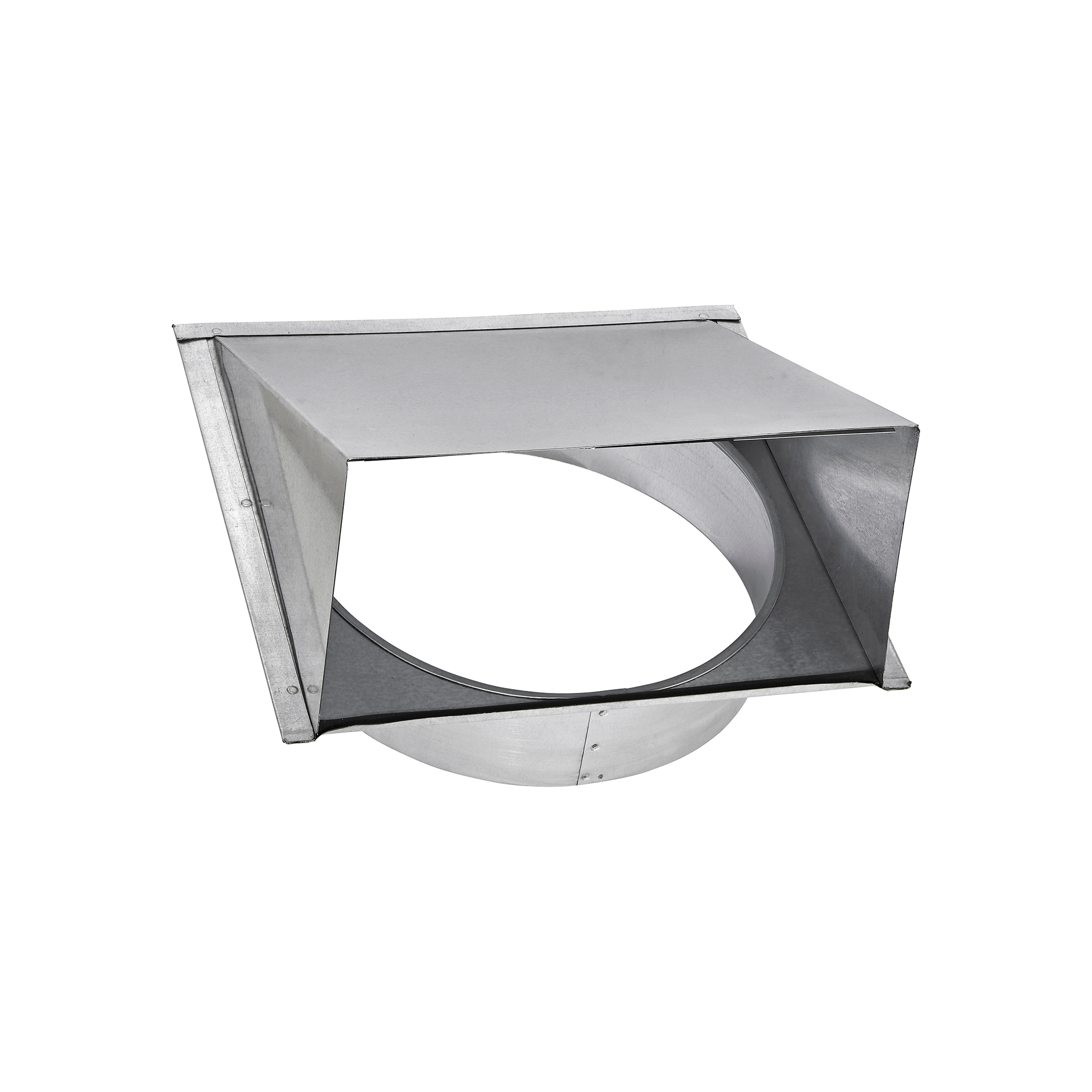 588G-03 Galvanized Steel Wall Exhaust Hood Exhaust Vent - Spring Damper - 3 inch Pipe - Opened