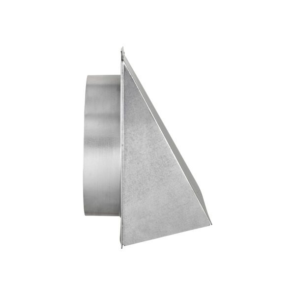 Galvanized Steel Wall Exhaust Hood Exhaust Vent - Spring Damper - 3 inch Pipe - Side