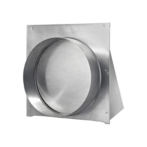 Galvanized Steel Wall Exhaust Hood Exhaust Vent - Spring Damper - 3 inch Pipe - Back
