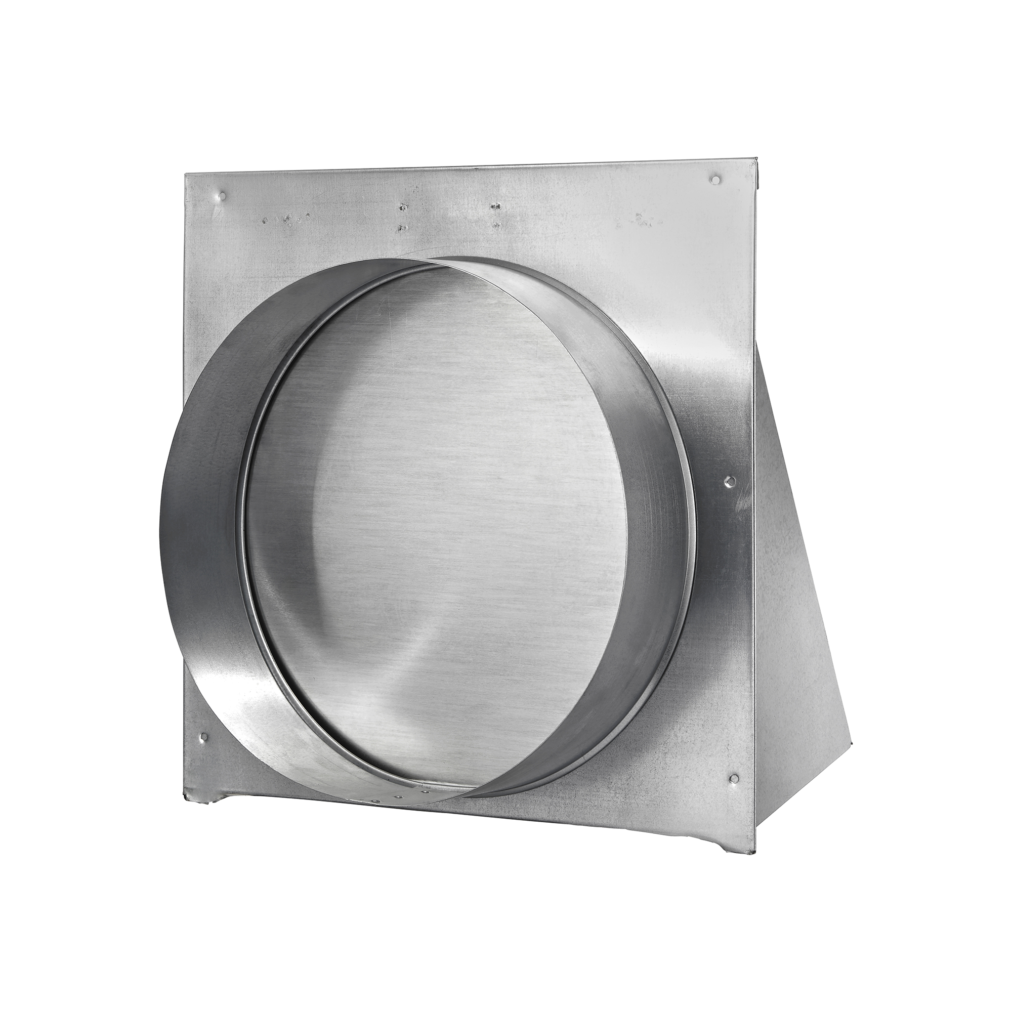 588G-06 Galvanized Steel Wall Exhaust Hood Exhaust Vent - Spring Damper - 3 inch Pipe - Back