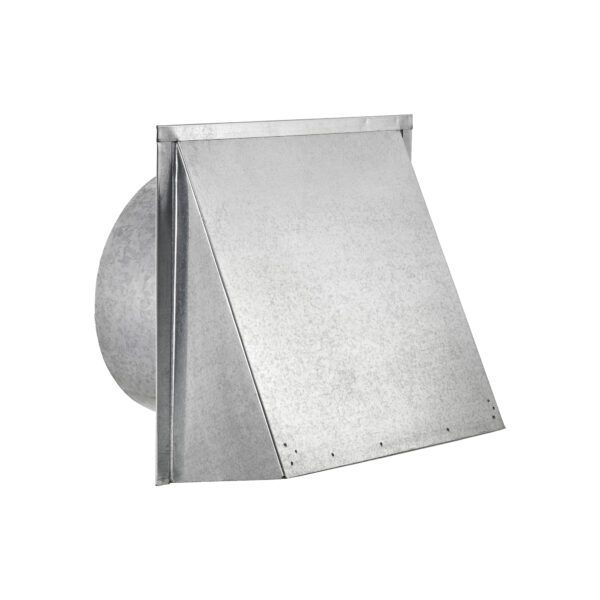 Galvanized Steel Fresh Air Intake Vent - Screen (No Damper) - 6 inch Pipe - Angled