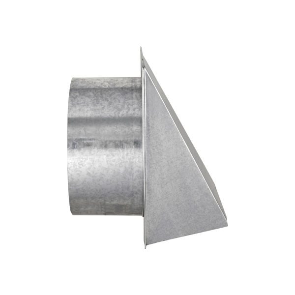 Galvanized Steel Fresh Air Intake Vent - Screen (No Damper) - 6 inch Pipe - Side