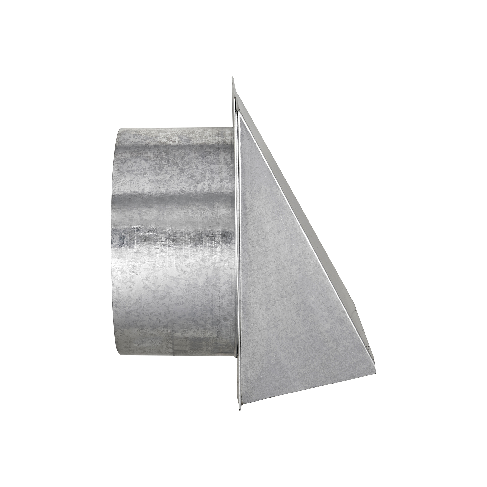 588GNDS-6-04 Galvanized Steel Fresh Air Intake Vent - Screen (No Damper) - 6 inch Pipe - Side