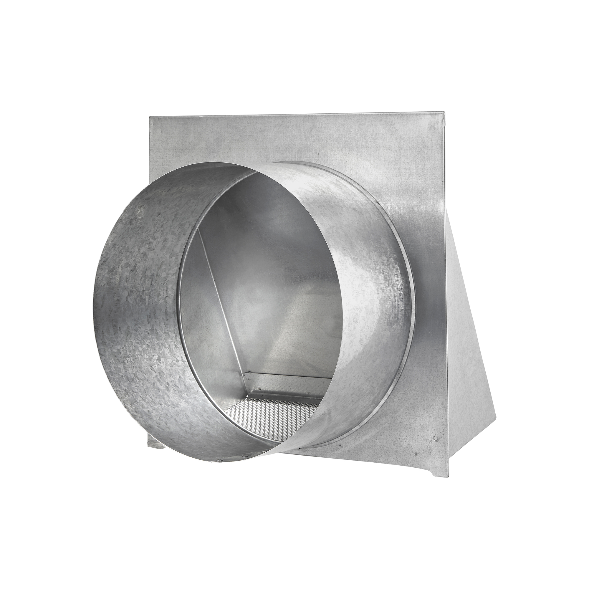 588GNDS-6-05 Galvanized Steel Fresh Air Intake Vent - Screen (No Damper) - 6 inch Pipe - Back