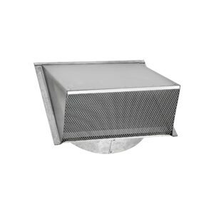 Galvanized Steel Wall Exhaust Hood Exhaust Vent - Spring Damper - Screen - 3 inch Pipe - Closed