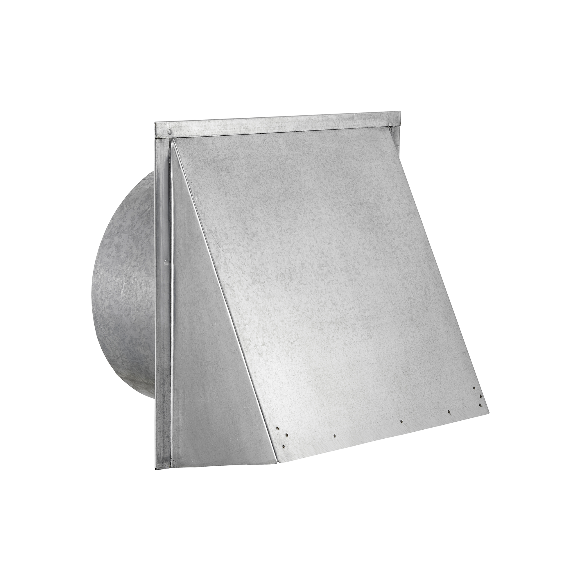 588GS-04 Galvanized Steel Wall Exhaust Hood Exhaust Vent - Spring Damper - Screen - 3 inch Pipe - Angle
