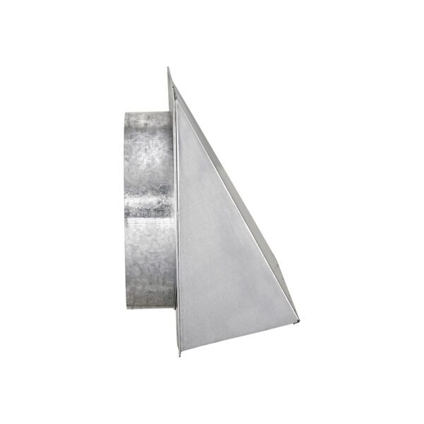 Galvanized Steel Wall Exhaust Hood Exhaust Vent - Spring Damper - Screen - 3 inch Pipe - Side