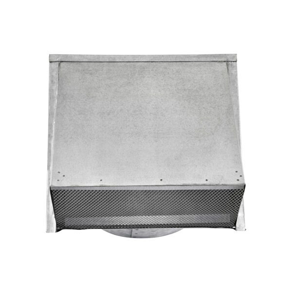Galvanized Steel Wall Exhaust Hood Exhaust Vent - Spring Damper - Screen - 6 inch Pipe - Front