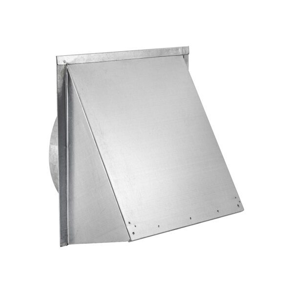 Galvanized Steel Wall Exhaust Hood Exhaust Vent - Spring Damper - Screen - 6 inch Pipe - Angle