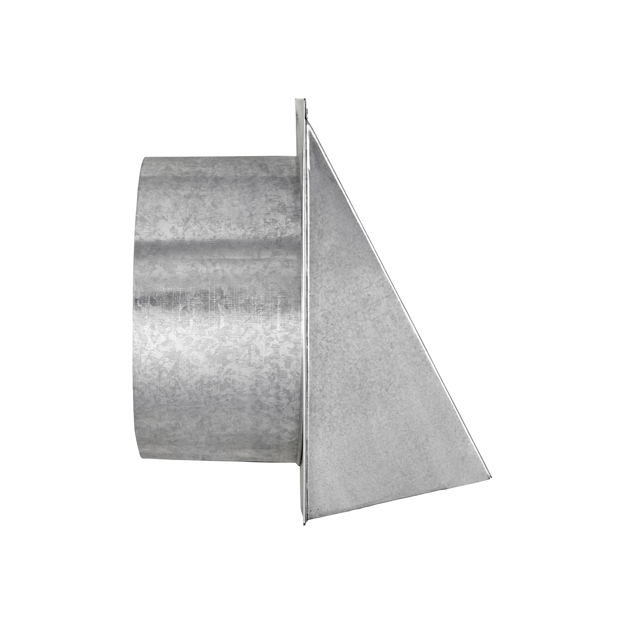 Galvanized Steel Wall Exhaust Hood Exhaust Vent - Spring Damper - Screen - 6 inch Pipe - Side