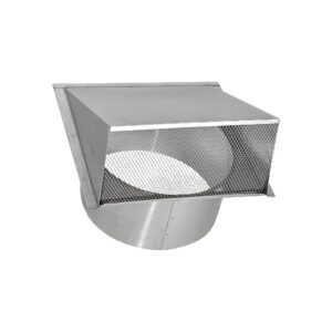 Aluminum Wall Exhaust Hood Exhaust Vent - Spring Damper - Screen - 6 inch Pipe - Opened