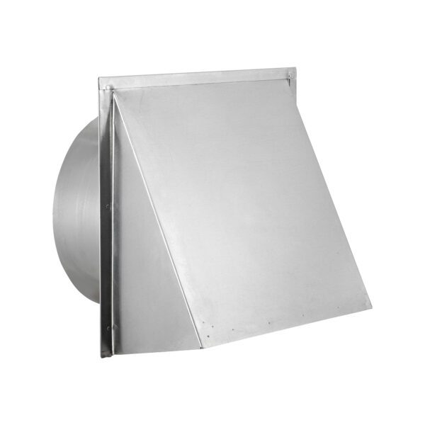 Aluminum Wall Exhaust Hood Exhaust Vent - Spring Damper - Screen - 6 inch Pipe - Angle