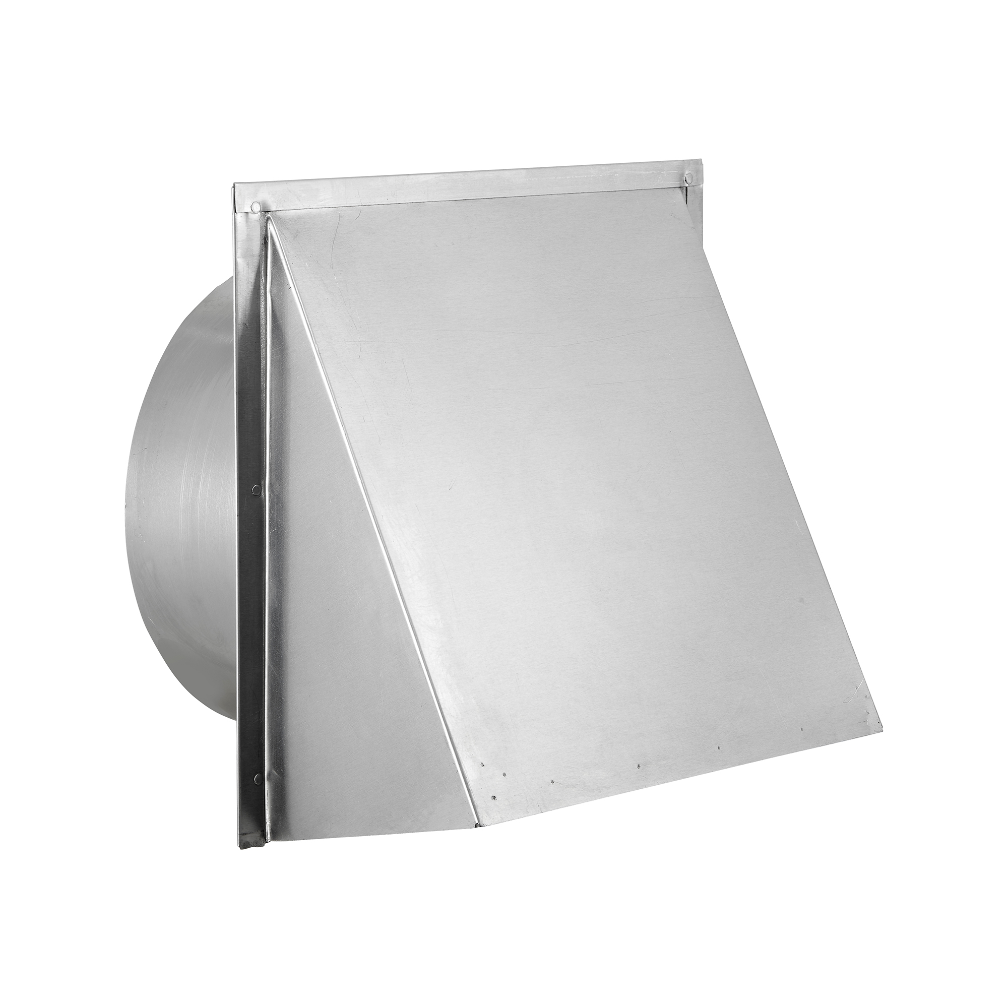 588S-6-04 Aluminum Wall Exhaust Hood Exhaust Vent - Spring Damper - Screen - 6 inch Pipe - Angle