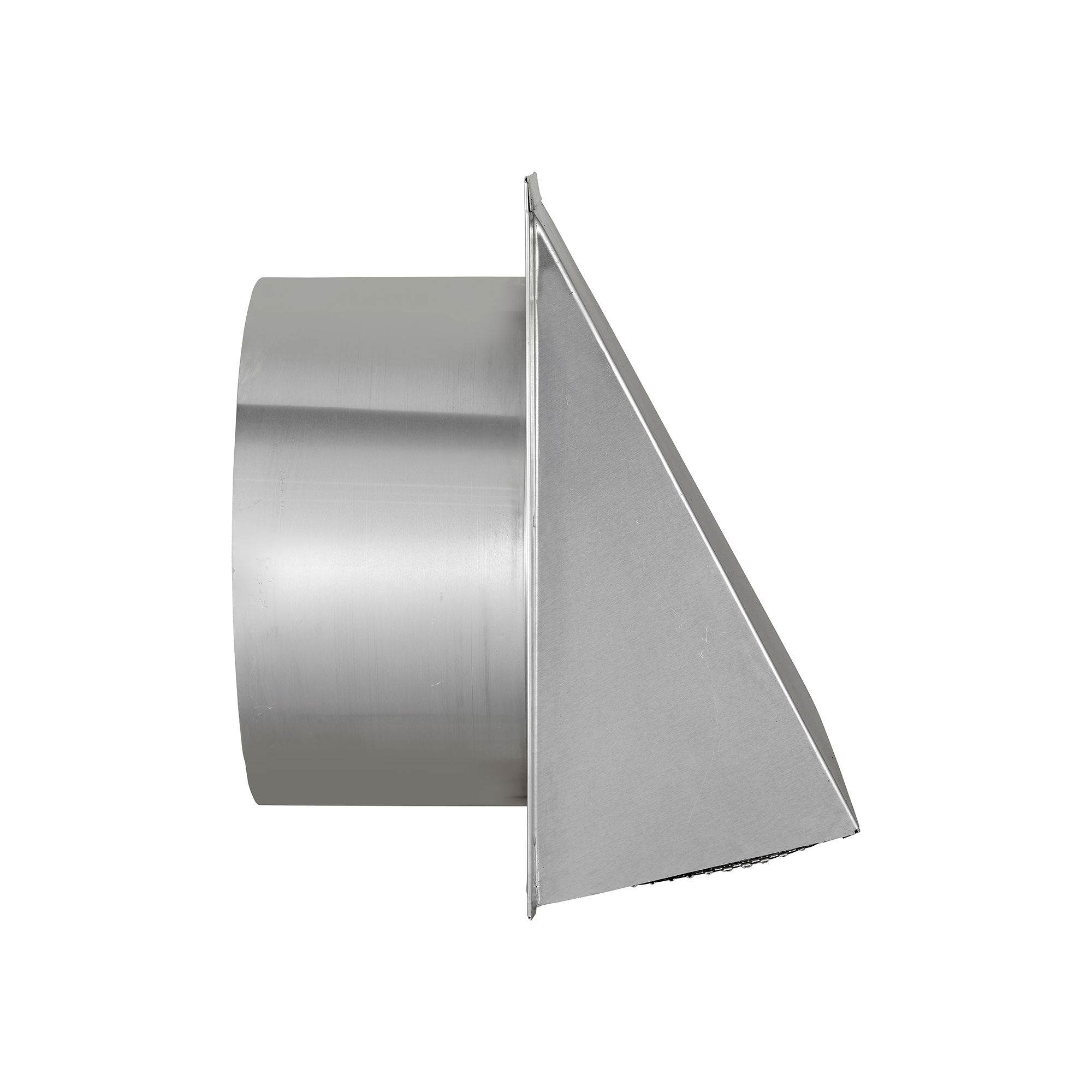 588S-6-05 Aluminum Wall Exhaust Hood Exhaust Vent - Spring Damper - Screen - 6 inch Pipe - Side