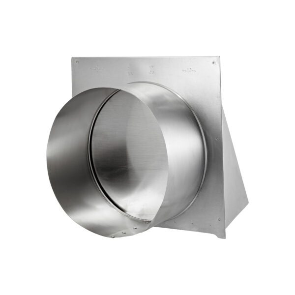 Aluminum Wall Exhaust Hood Exhaust Vent - Spring Damper - Screen - 6 inch Pipe - Back