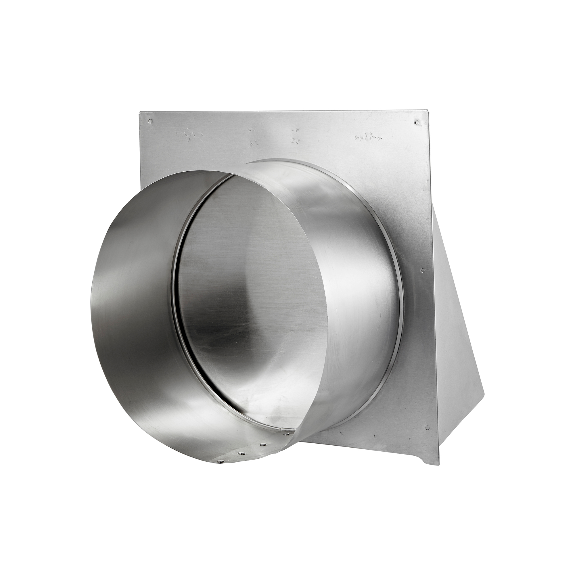 588S-6-06 Aluminum Wall Exhaust Hood Exhaust Vent - Spring Damper - Screen - 6 inch Pipe - Back