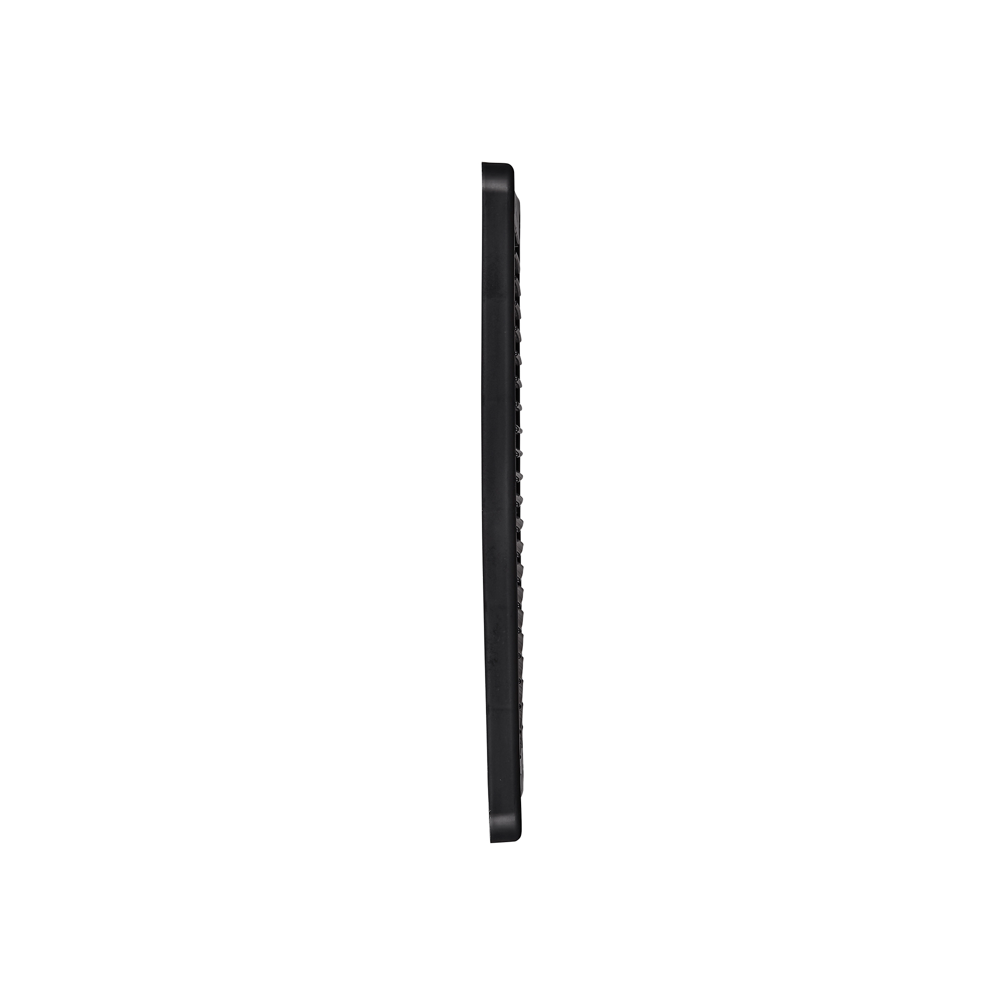 608BL-ML-NC-03 Black Plastic Fresh Air Intake Vent (Mini Louver) - Removable Screen - Flush Mount - Side