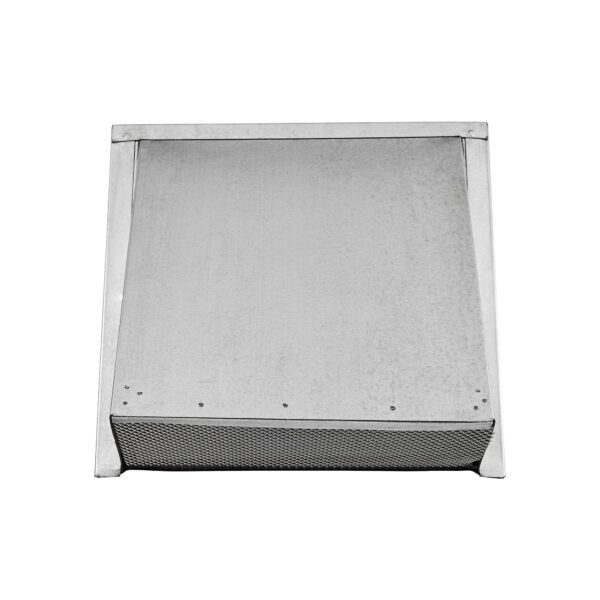 Galvanized Steel Wall Exhaust Hood Exhaust Vent - Spring Damper - Screen - Flush Mount - Front