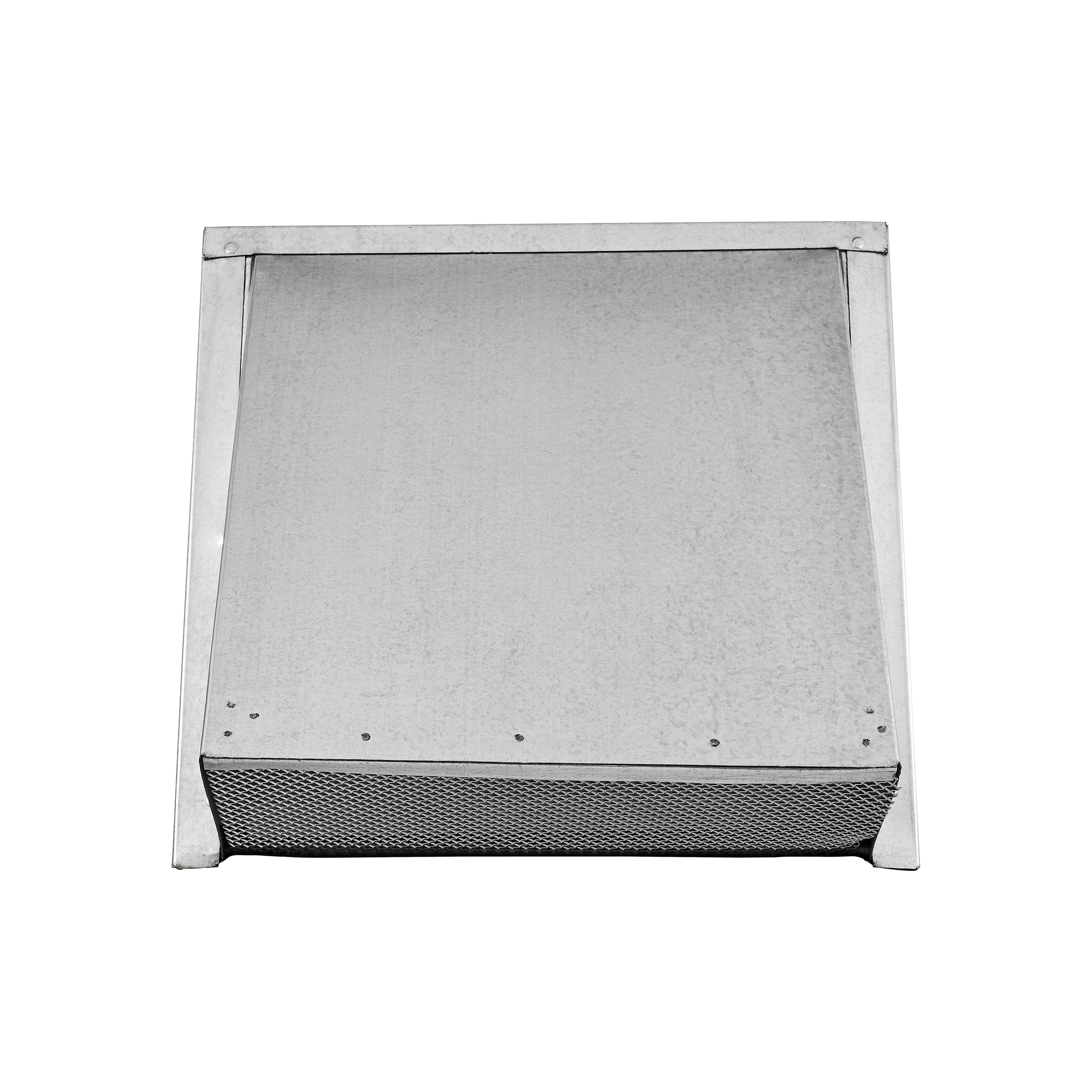 587GSNT-03 Galvanized Steel Wall Exhaust Hood Exhaust Vent - Spring Damper - Screen - Flush Mount - Front