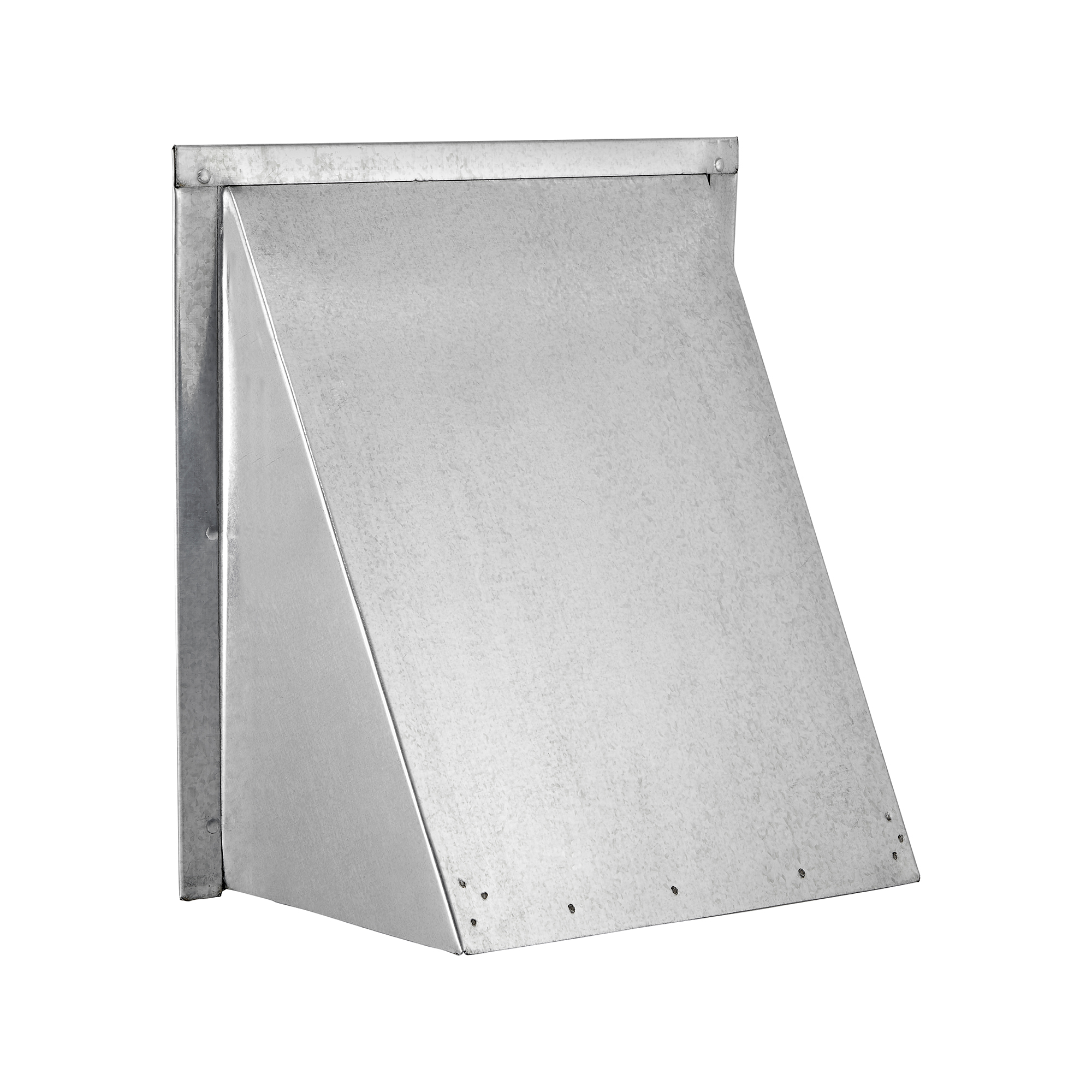 587GSNT-04 Galvanized Steel Wall Exhaust Hood Exhaust Vent - Spring Damper - Screen - Flush Mount - Angle
