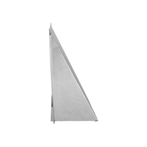 Galvanized Steel Wall Exhaust Hood Exhaust Vent - Spring Damper - Screen - Flush Mount - Side