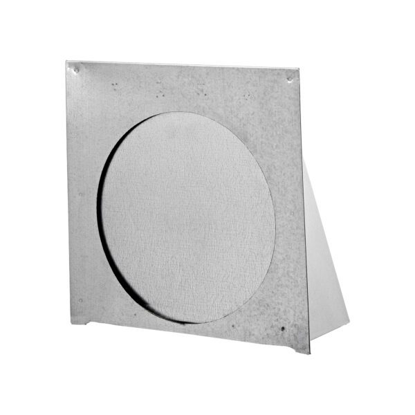 Galvanized Steel Wall Exhaust Hood Exhaust Vent - Spring Damper - Screen - Flush Mount - Back