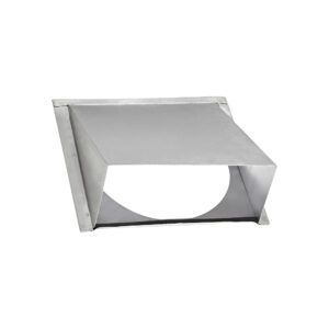 Aluminum Wall Exhaust Hood Exhaust Vent - Spring Damper - Flush Mount - Opened
