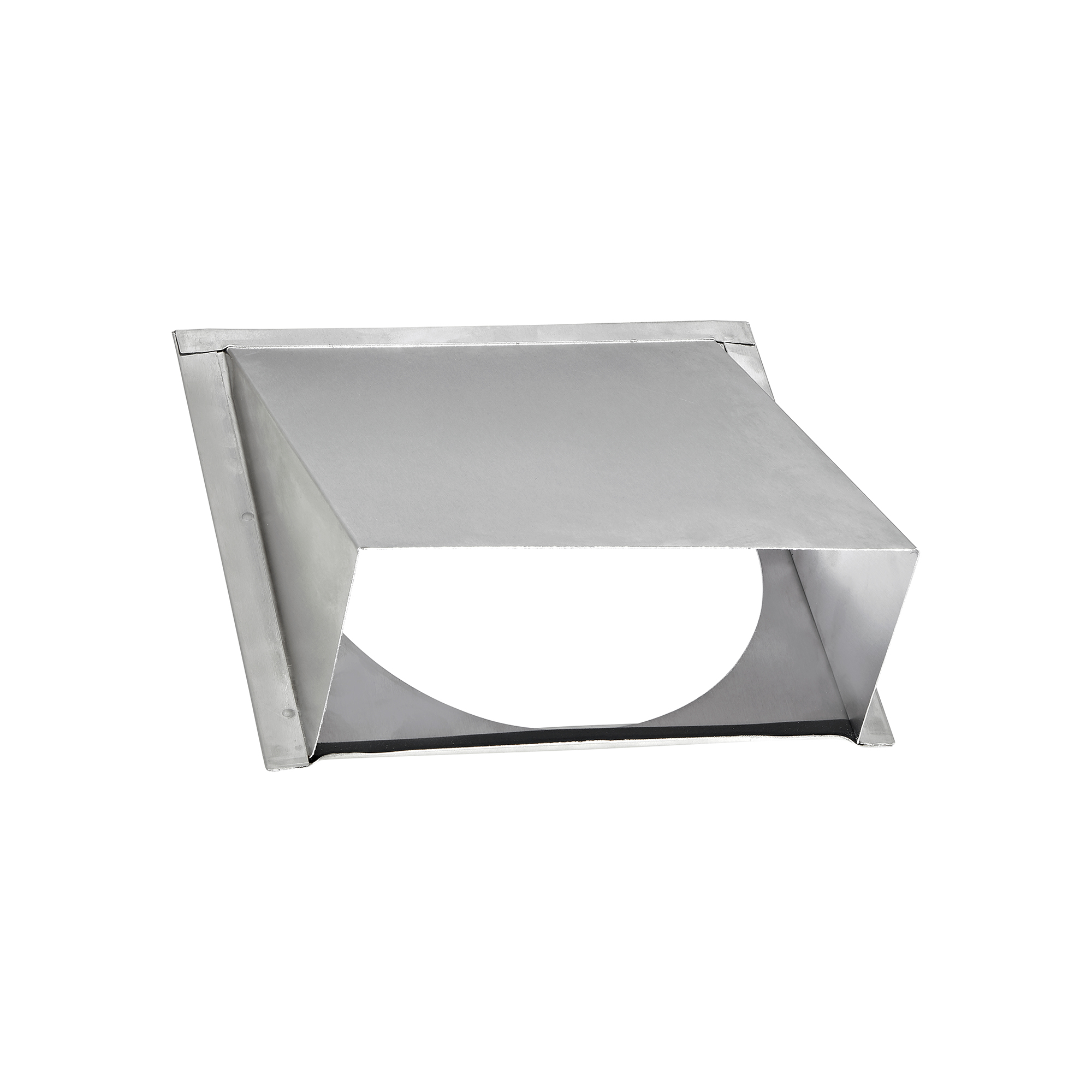 587NT-02 Aluminum Wall Exhaust Hood Exhaust Vent - Spring Damper - Flush Mount - Opened