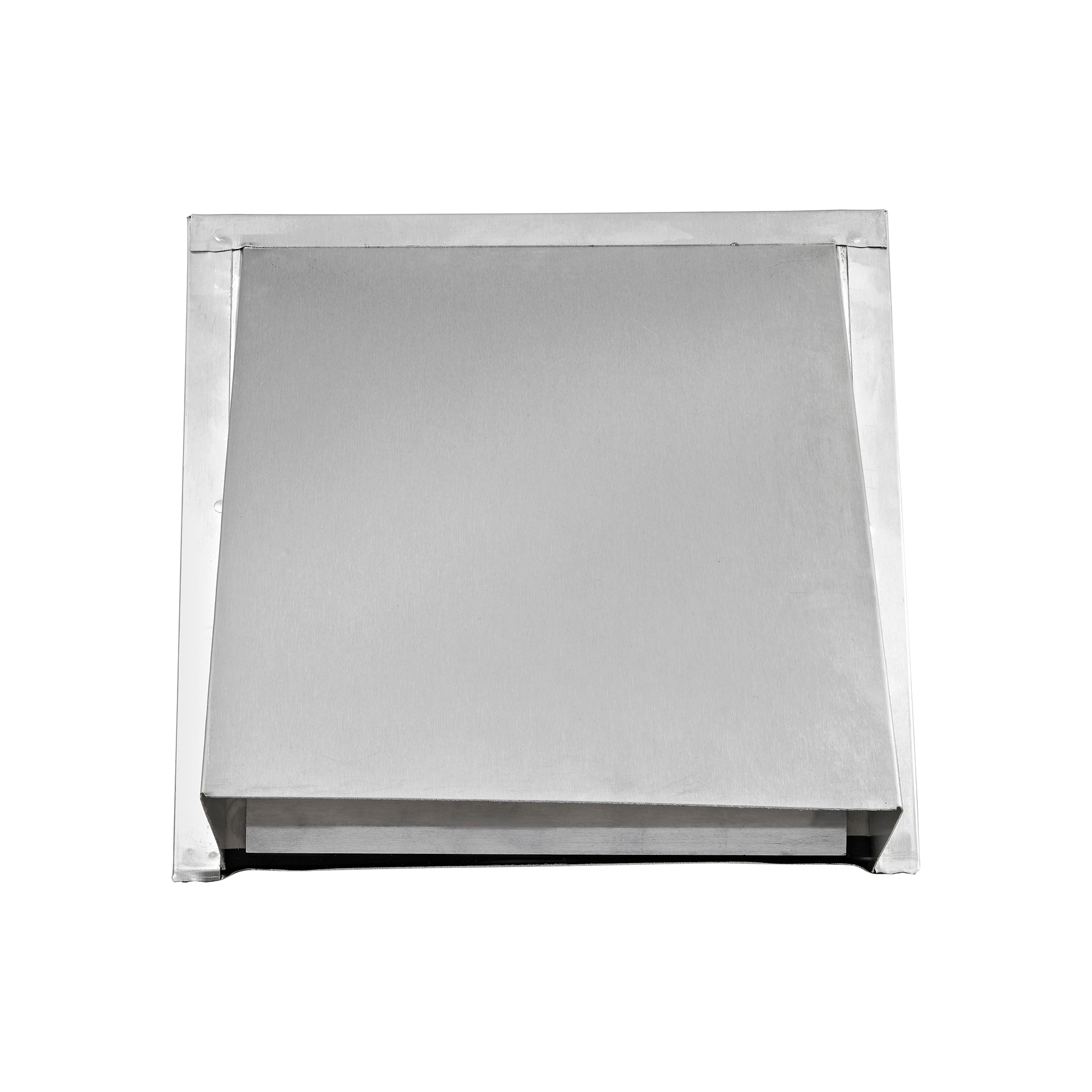 587NT-03 Aluminum Wall Exhaust Hood Exhaust Vent - Spring Damper - Flush Mount - Front