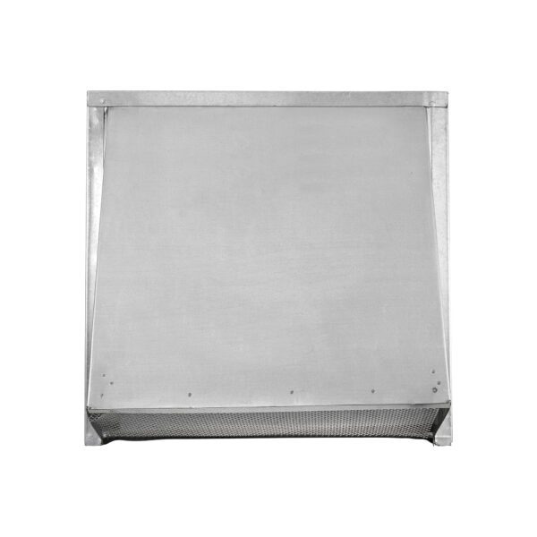 Galvanized Steel Wall Exhaust Hood Exhaust Vent - Spring Damper - Screen - Flush Mount - Front