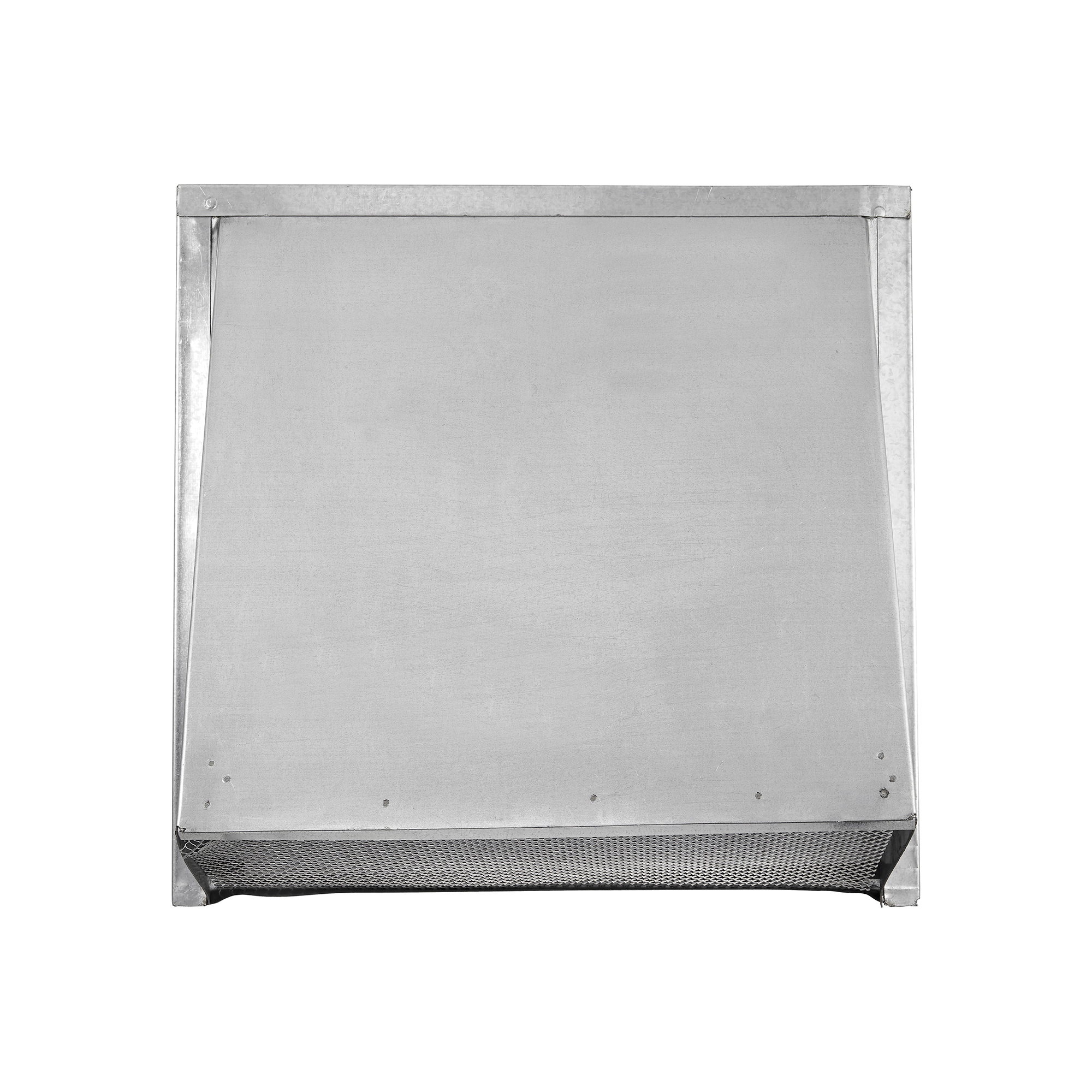 588GSNT-03 Galvanized Steel Wall Exhaust Hood Exhaust Vent - Spring Damper - Screen - Flush Mount - Front