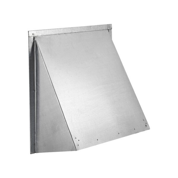 Galvanized Steel Wall Exhaust Hood Exhaust Vent - Spring Damper - Screen - Flush Mount - Angle