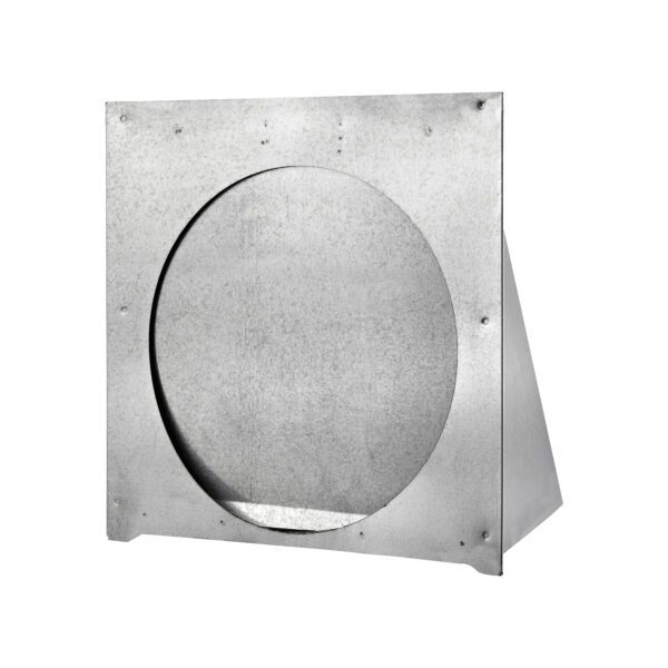 Galvanized Steel Wall Exhaust Hood Exhaust Vent - Spring Damper - Screen - Flush Mount - Back