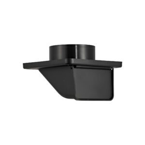 Black Plastic Soffit Continuous Run Bath Fan Exhaust Vent - Damper - Screen - Closed