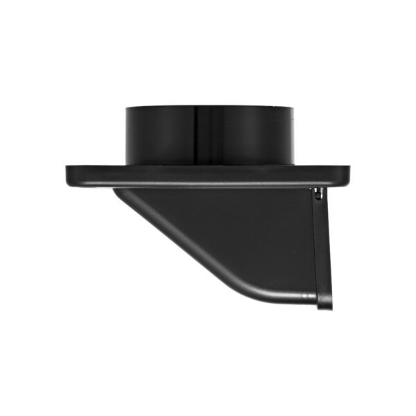 Black Plastic Soffit Continuous Run Bath Fan Exhaust Vent - Damper - Screen - Side
