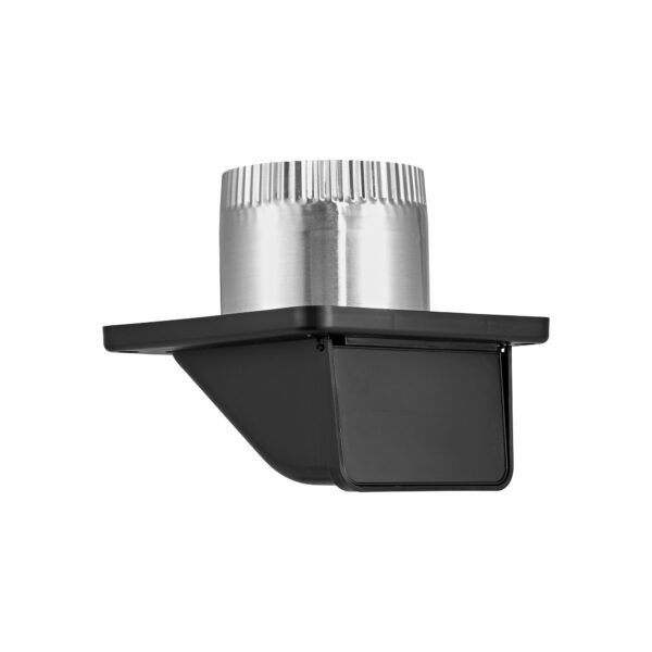 Black Plastic Soffit Continuous Run Bath Fan Exhaust Vent - Damper - Screen - 3 inch Pipe - Closed