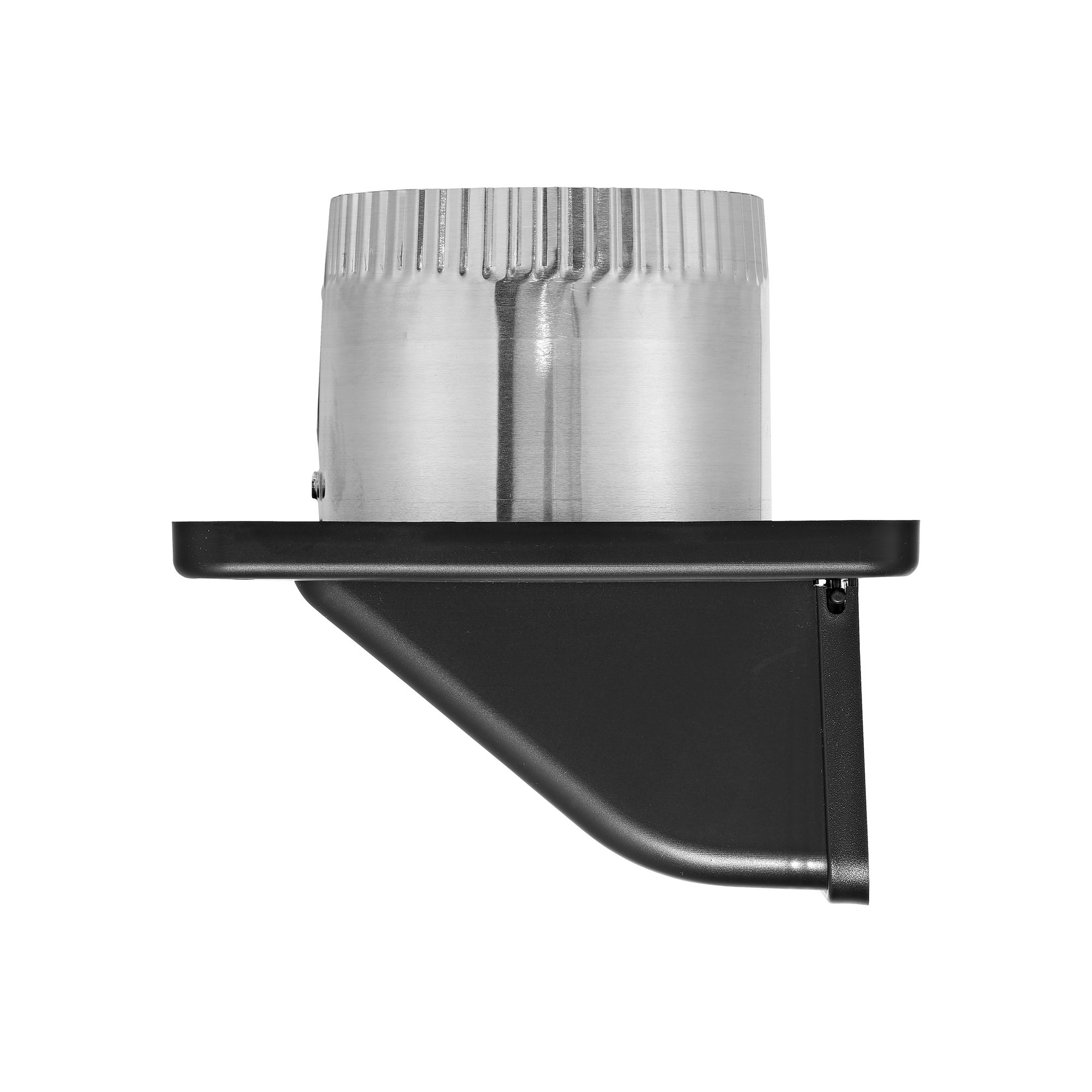143BLSTP-04 Black Plastic Soffit Continuous Run Bath Fan Exhaust Vent - Damper - Screen - 3 inch Pipe - Side