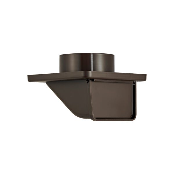 Brown Plastic Soffit Continuous Run Bath Fan Exhaust Vent - Damper - Screen - Closed
