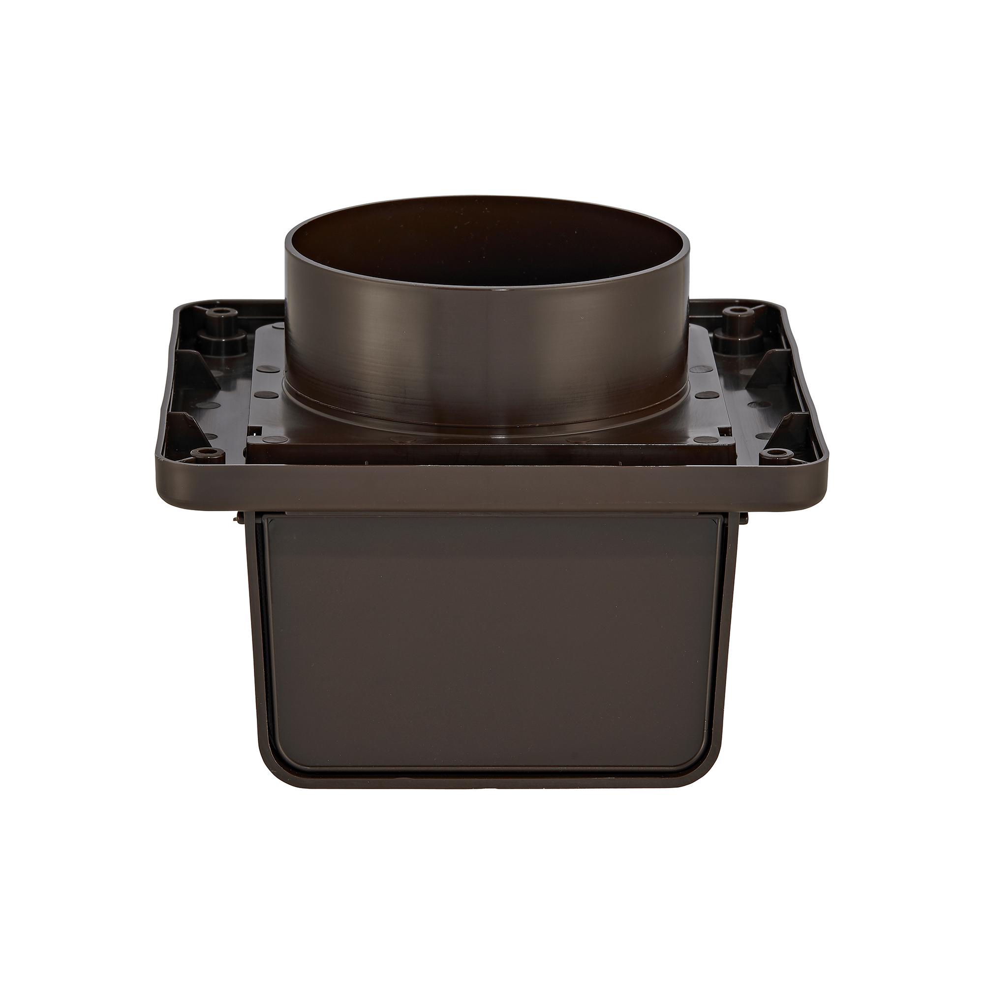 143BS-03 Brown Plastic Soffit Continuous Run Bath Fan Exhaust Vent - Damper - Screen - Front
