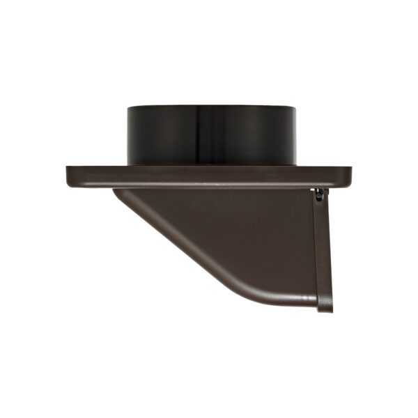 Brown Plastic Soffit Continuous Run Bath Fan Exhaust Vent - Damper - Screen - Side